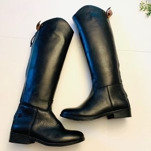 Dublin womens black slim calf leather riding boots size 9.5‎